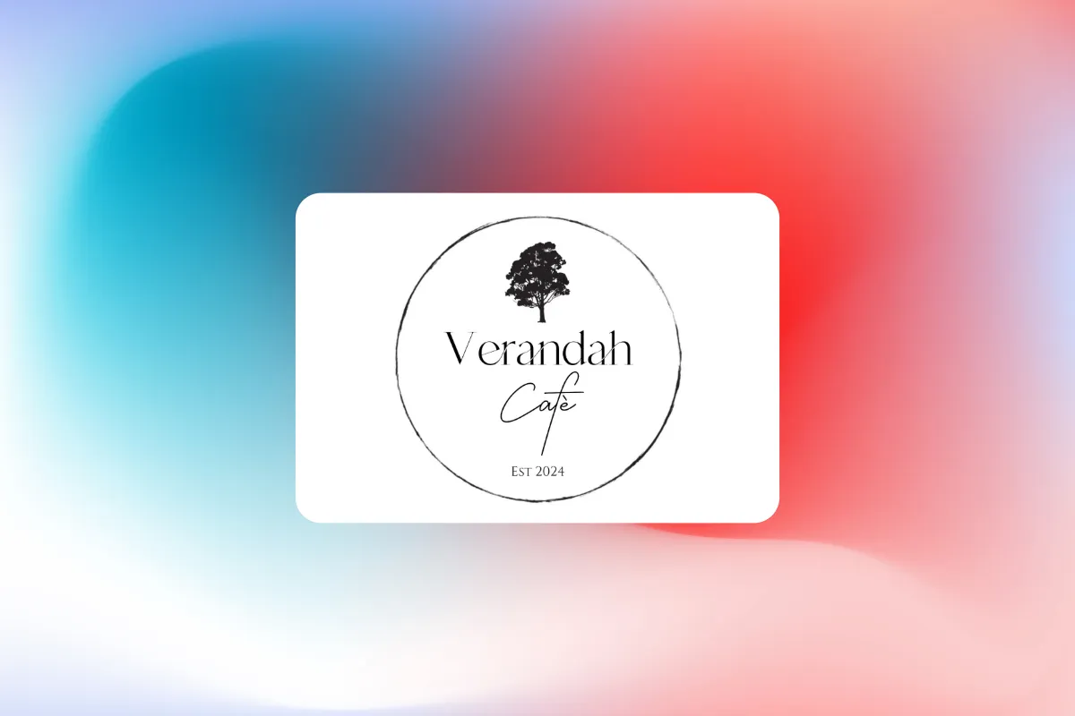 Verandah Café website hero section